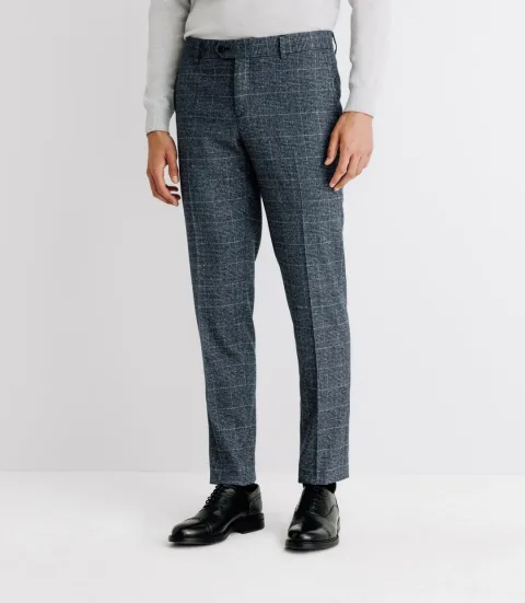 IZAC - Pantalon ville séparable à carreaux marine