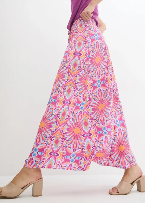 Jupe longue en viscose fluide
