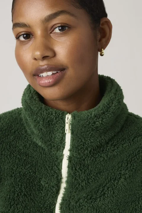 Levi's Sweat Shirt 1/4 Zip Sherpa Gemma - Femme - Vert / Mountain View - XS