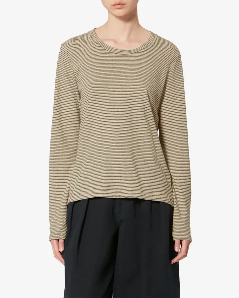 Tee Shirt Kaaron - Femme - Noir-beige - Taille L - Marant Étoile