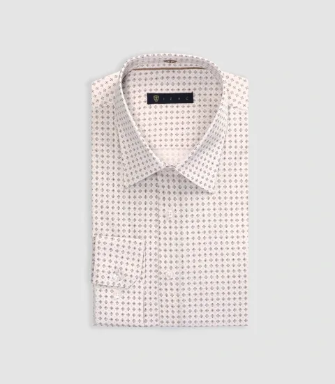IZAC - Chemise à imprimé micro motifs blanc PEDROBT