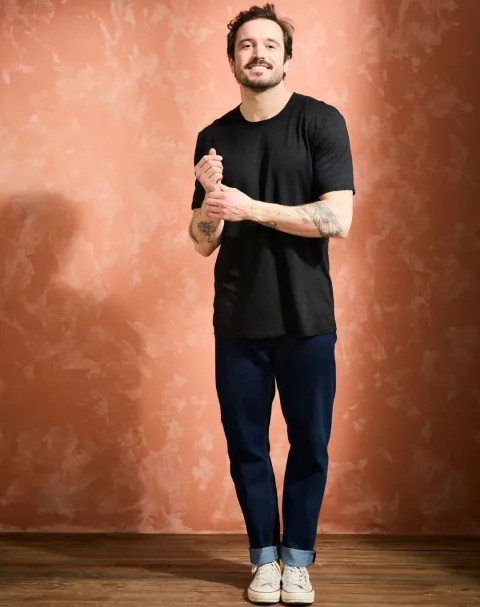 T-shirt homme 100% Lin - Noir - Lemahieu