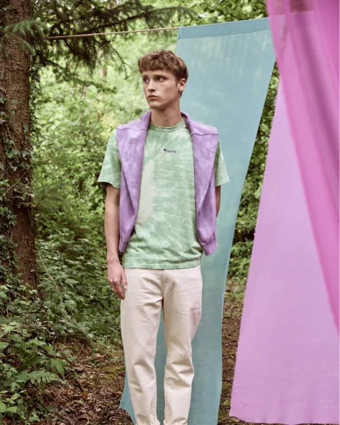 T-shirt tye and dye vert menthe - LUGNY