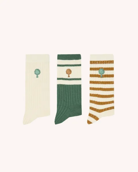 Lot de chaussettes crème et beige clair - SHORT SOCKS x3