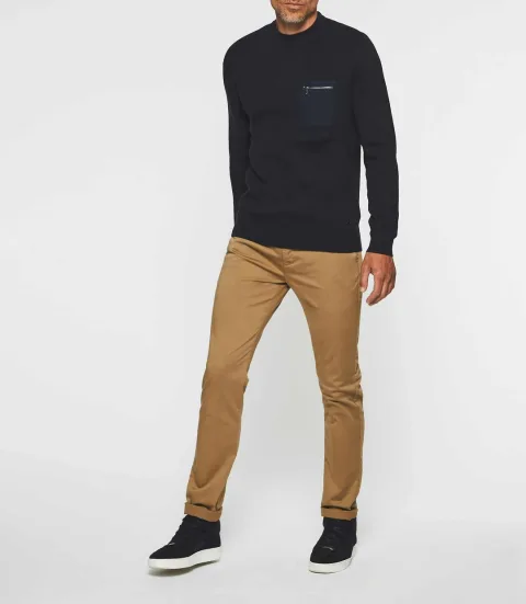 IZAC - Pull col rond marine BRAD