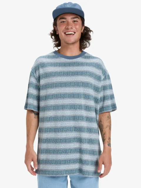 Sassi Jacquard - T-Shirt à manches courtes pour Homme Bleu