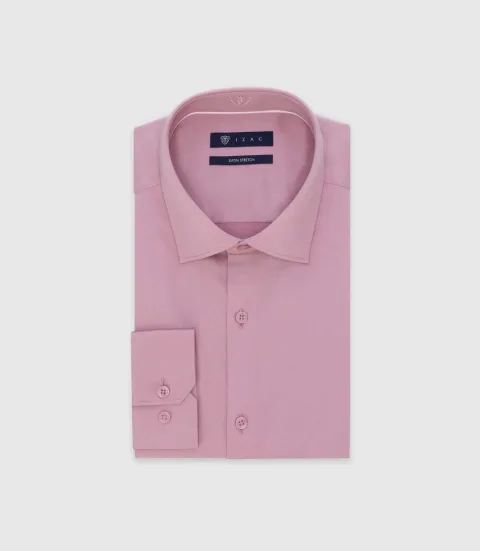 IZAC - Chemise slim vieux rose