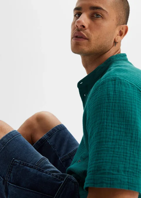 Chemise manches courtes en gaze de coton