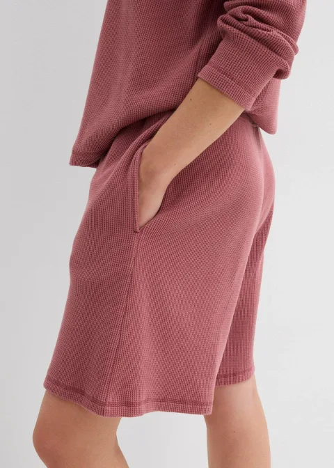 Short 100% coton avec taille élastiquée