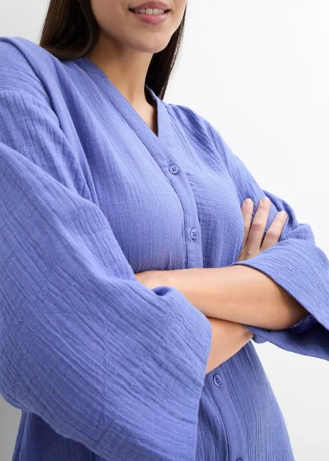 Robe blouse en gaze de coton