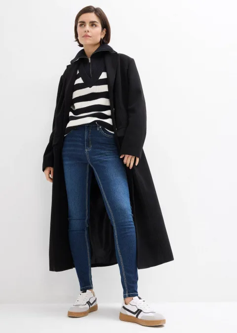 Jean skinny taille mi-haute, cropped