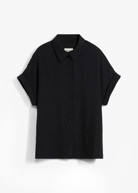 Chemisier oversize en crêpe texturé