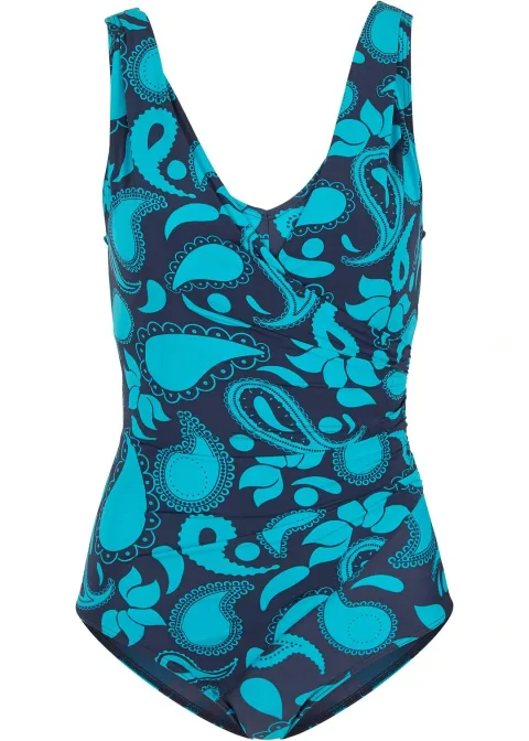 Maillot 1 pièce sculptant effet croisé, maintien léger