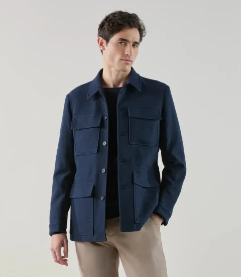 IZAC - Veste casual saharienne marine