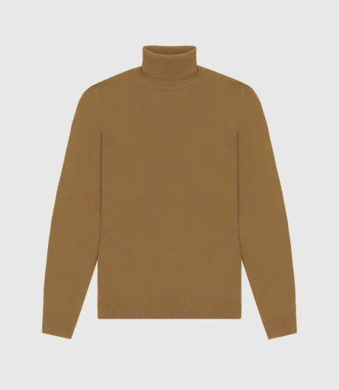 IZAC - Pull col roulé camel
