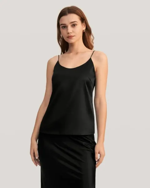 Camisole En Soie Confortable Avec Soutien-Gorge Intégré