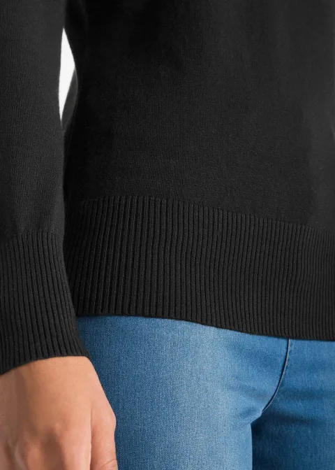 Pull col roulé en fine maille