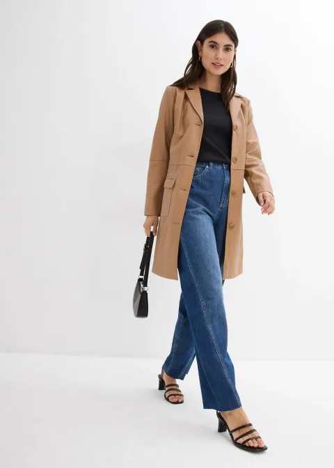 Jean ballon, taille haute, ultra-doux