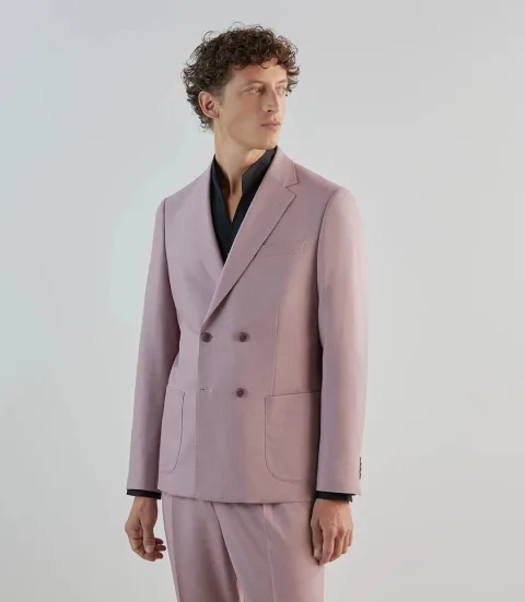 IZAC - Costume croisé mauve