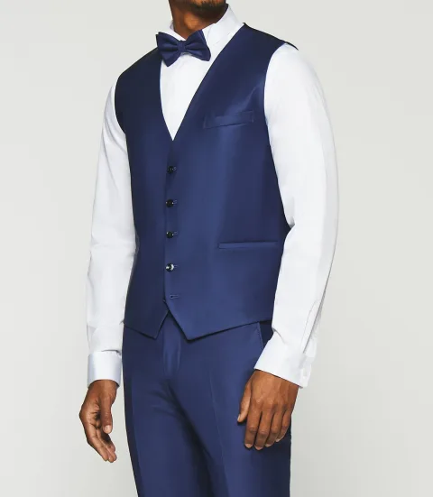 IZAC - Gilet de costume bleu JFAVORI