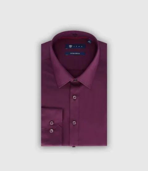 IZAC - Chemise prune MALTE