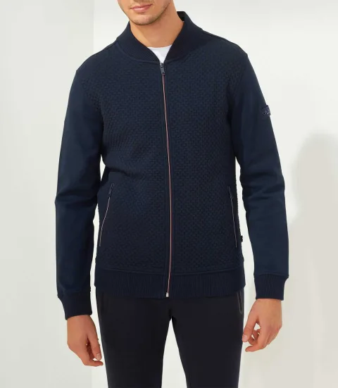 IZAC - Sweat zippe marine ''SWFabio''
