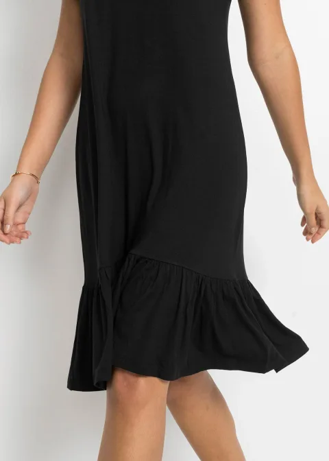 Robe en jersey viscose à volants