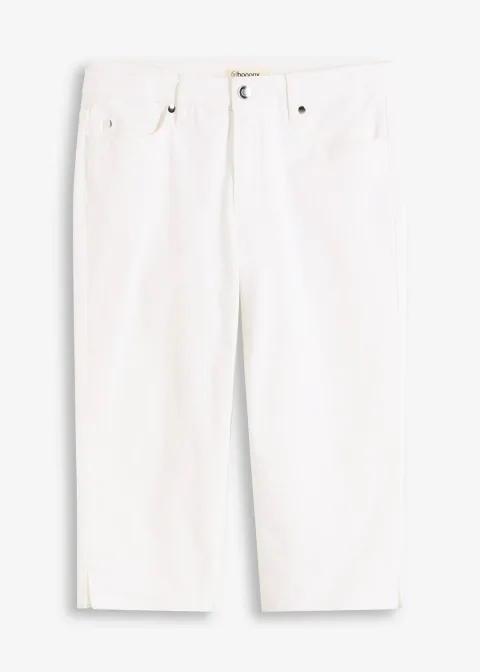 Pantalon corsaire à taille élastiquée