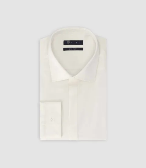 IZAC - Chemise ajustée écrue