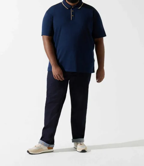 IZAC - Polo uni marine GUILLAUMEBT