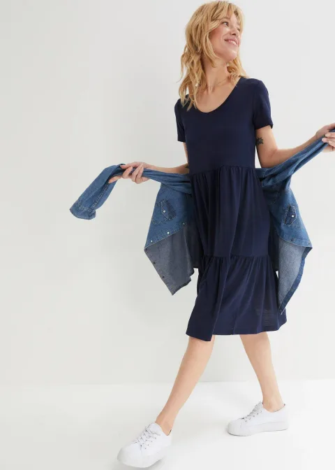 Robe en jersey texturé