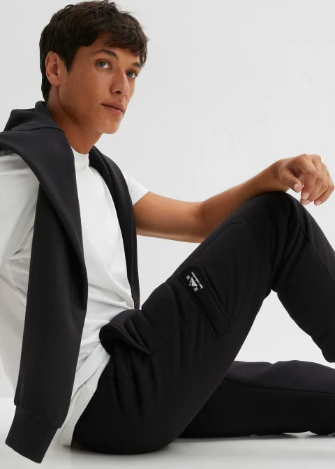 Pantalon de jogging avec poches cargo et doublure peluche