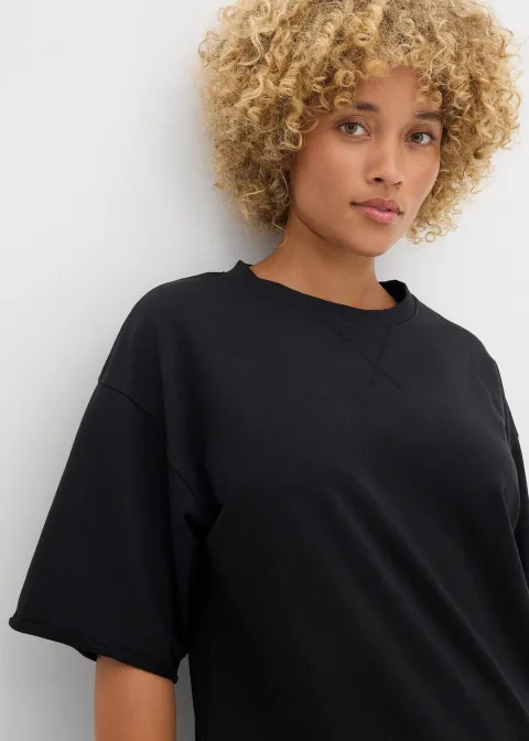 T-shirt long en sweat 100% coton
