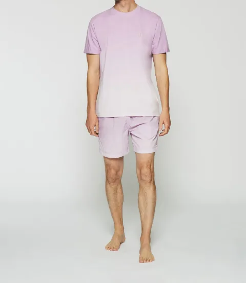IZAC - T-shirt à manches courtes dégradé dip dye parme GUYTO
