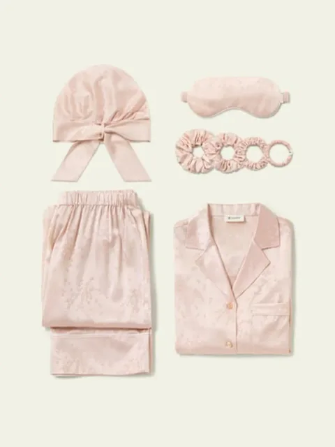 Ensemble pyjama en soie « Sérénité et tendresse » pour la fête des mères | LILYSILK