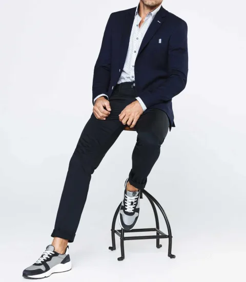 IZAC - Veste casual bleu marine ''Meloman''