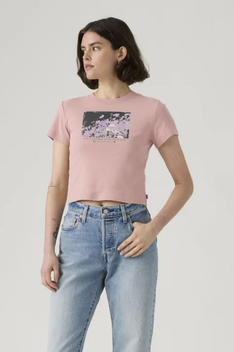 Levi's T Shirt Graphique Essential Sporty - Femme - Noir / Always On Tour Pirate Black - XS