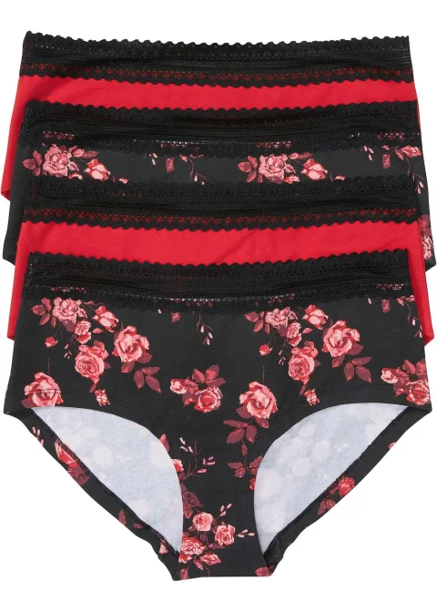 Lot de 4 culottes Maxi avec coton et dentelle