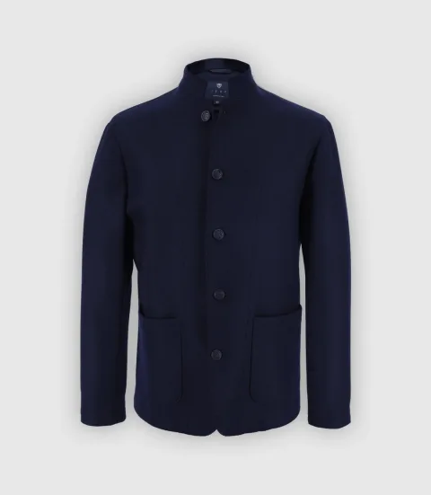 IZAC - Veste col mao marine
