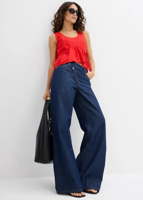 Blouse sans manches légère en lin mélangé