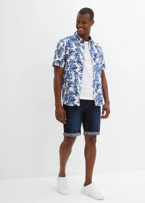 Bermuda en jean extensible, Regular