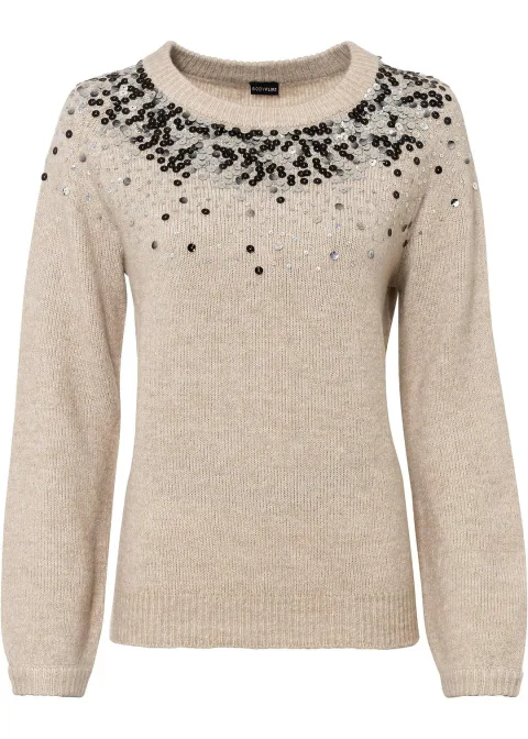 Pull à sequins multicolores