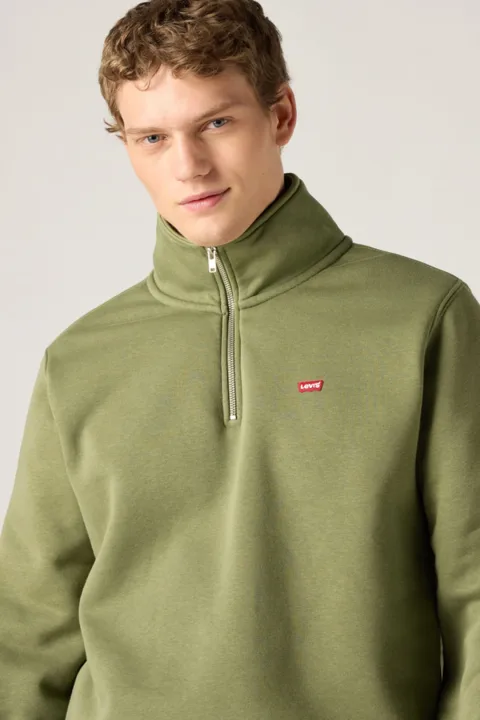 Levi's Pull Col Camionneur Housemark - Homme - Vert / Bluish Olive - S