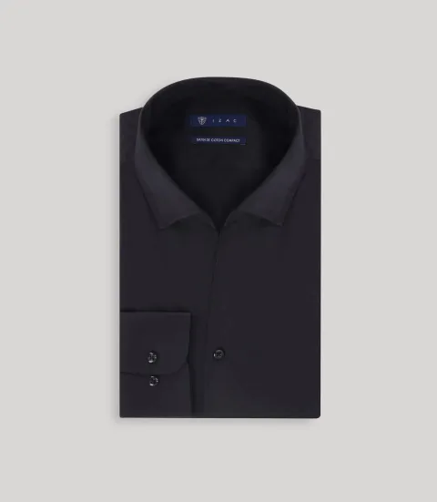 IZAC - Chemise ville col ouvert noire