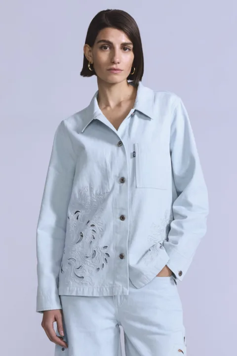 Levi's Veste Trucker Brodée Bandit - Femme - Bleu / Soft Wash - XS