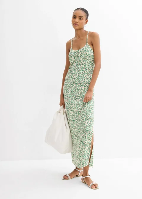 Robe à bretelles en viscose fluide