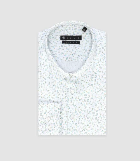 IZAC - Chemise ville à imprimé vert ''Tifast012''