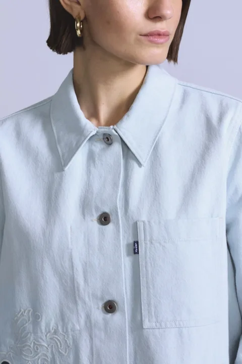 Levi's Veste Trucker Brodée Bandit - Femme - Bleu / Soft Wash - XS