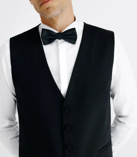 IZAC - Gilet de costume cérémonie noir