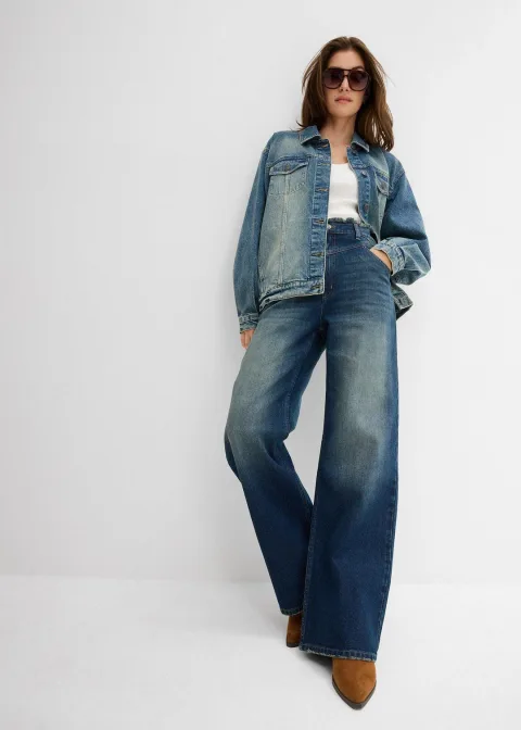 Jean droit, taille haute